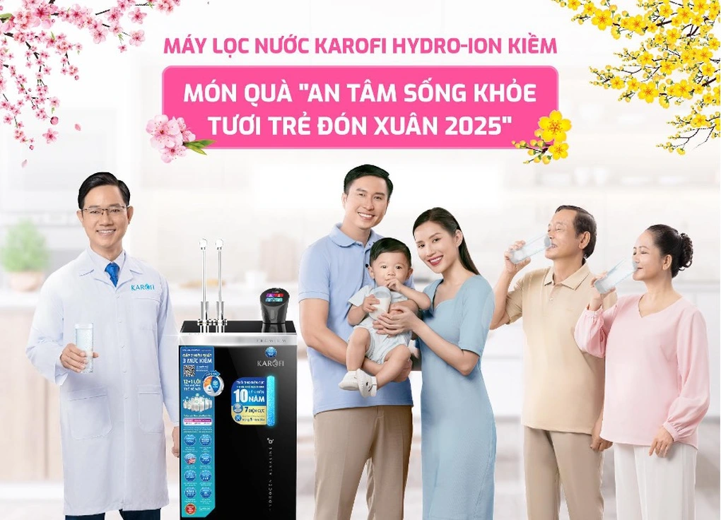 Báo DANTRI đưa tin | Máy lọc nước Karofi hydro-ion kiềm, món quà sức khỏe - tươi trẻ đón xuân